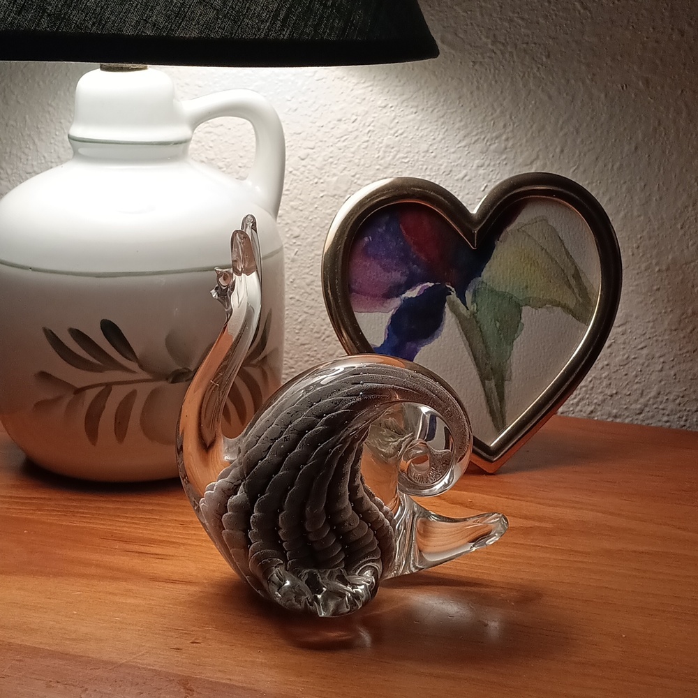 Vintage glass art Snail